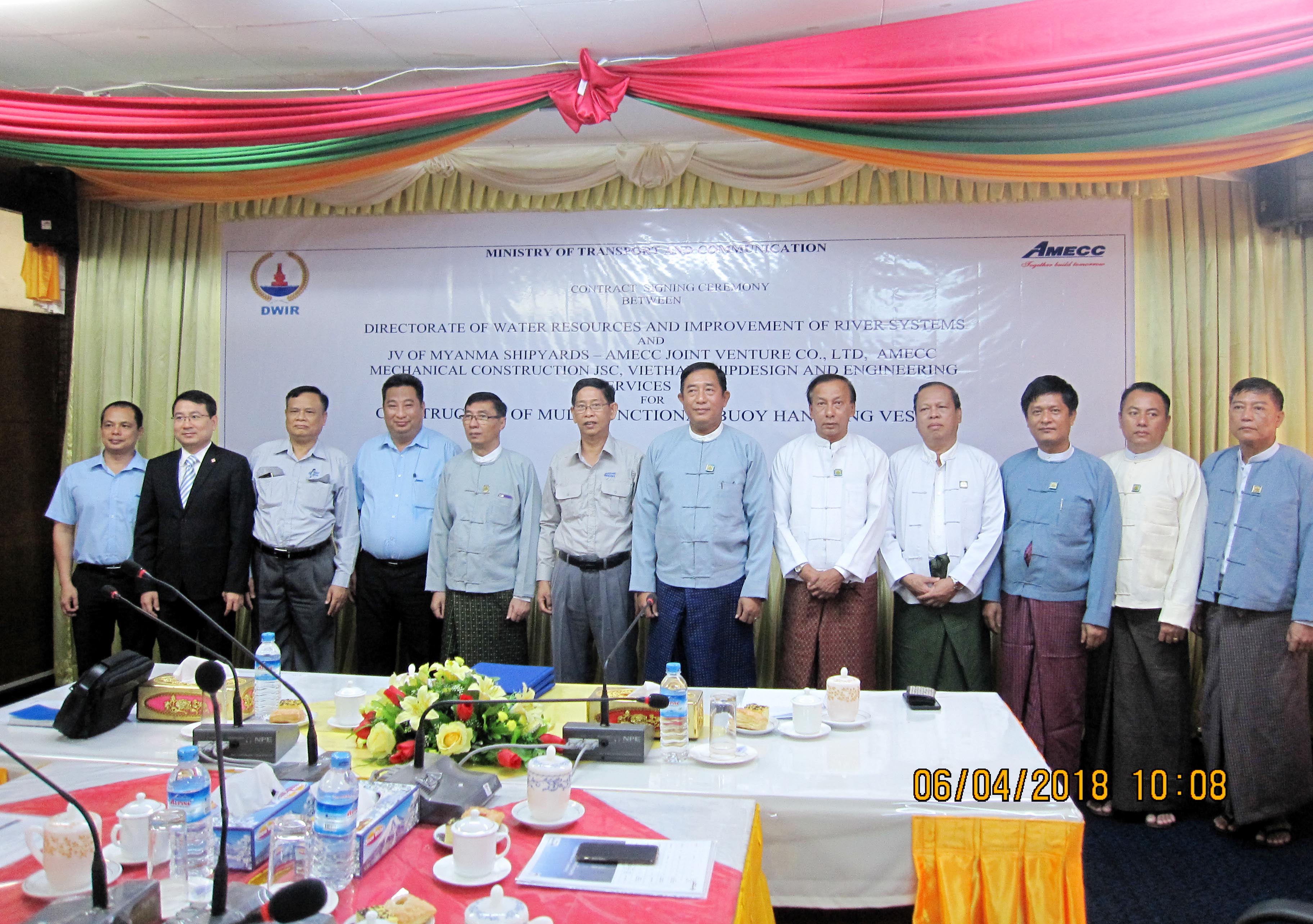 CONTRACT SIGNING CEREMONY HELD TO CONSTRUCT THE MULTIFUNCTIONAL BUOY HANDLING VESSEL